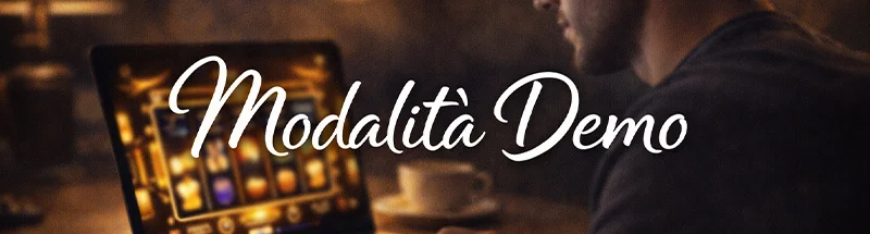 Giocatore italiano che prova la modalità demo di un casino online su laptop — gioco casino Italia senza soldi veri.