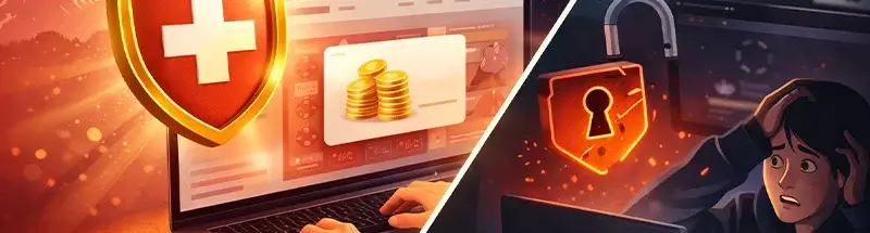 Tableau comparatif des différences entre un casino en ligne légal et illégal en Suisse selon la CFMJ.